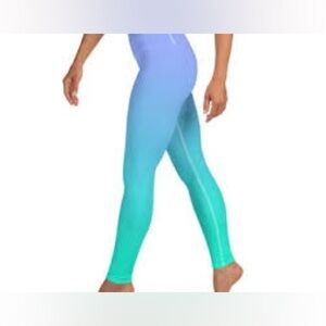 Nike Blue and Green Gradient Leggings